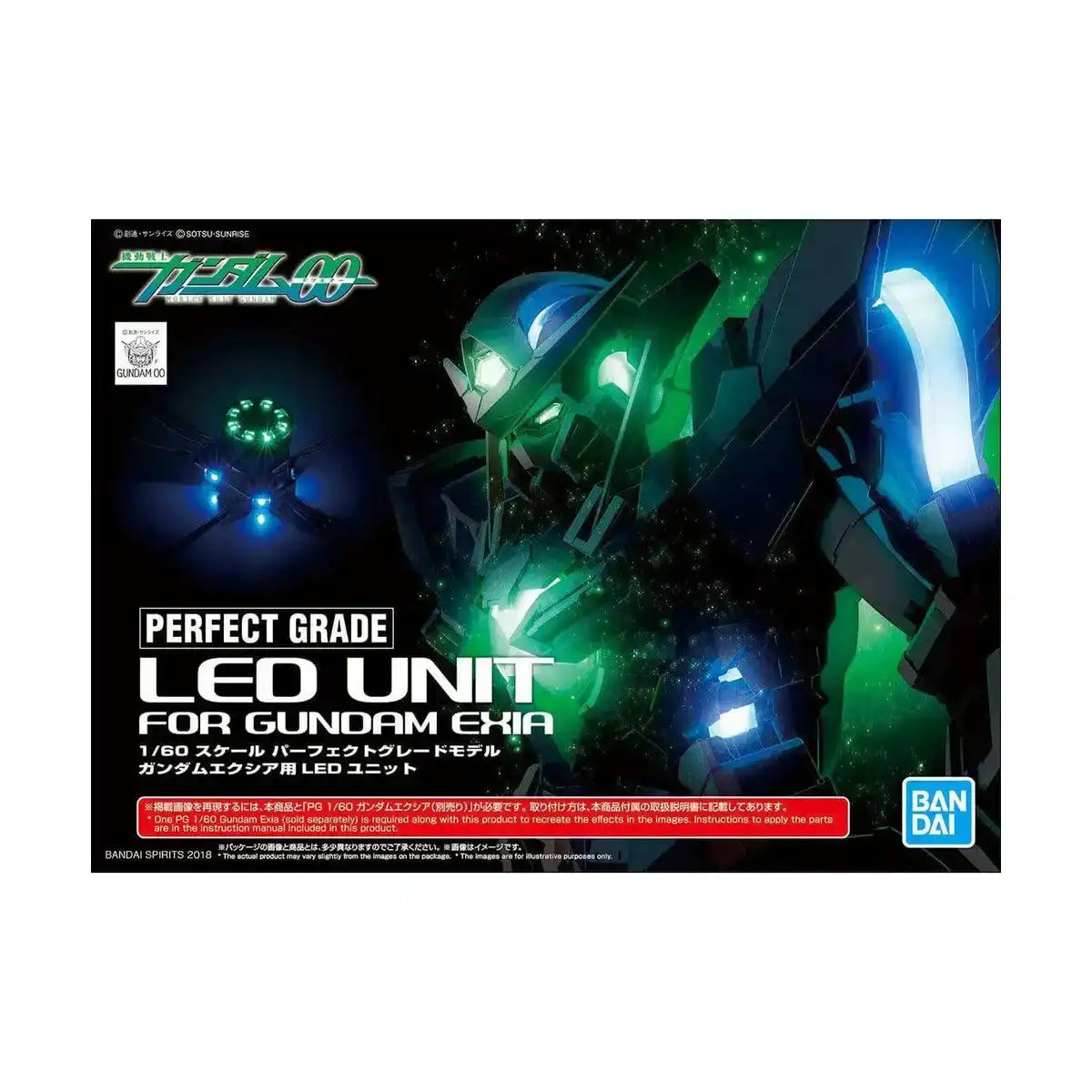 Bandai PG Mobile Suit Gundam 00 Perfect Grade Led Unit Exia Model Kit Figure