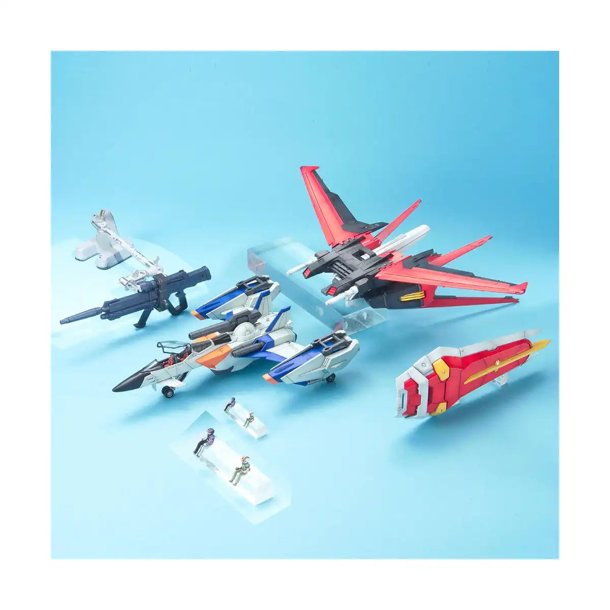 Bandai PG Mobile Suit Gundam Seed Perfect Grade Sky Grasper + Aile Striker Model Kit Figure