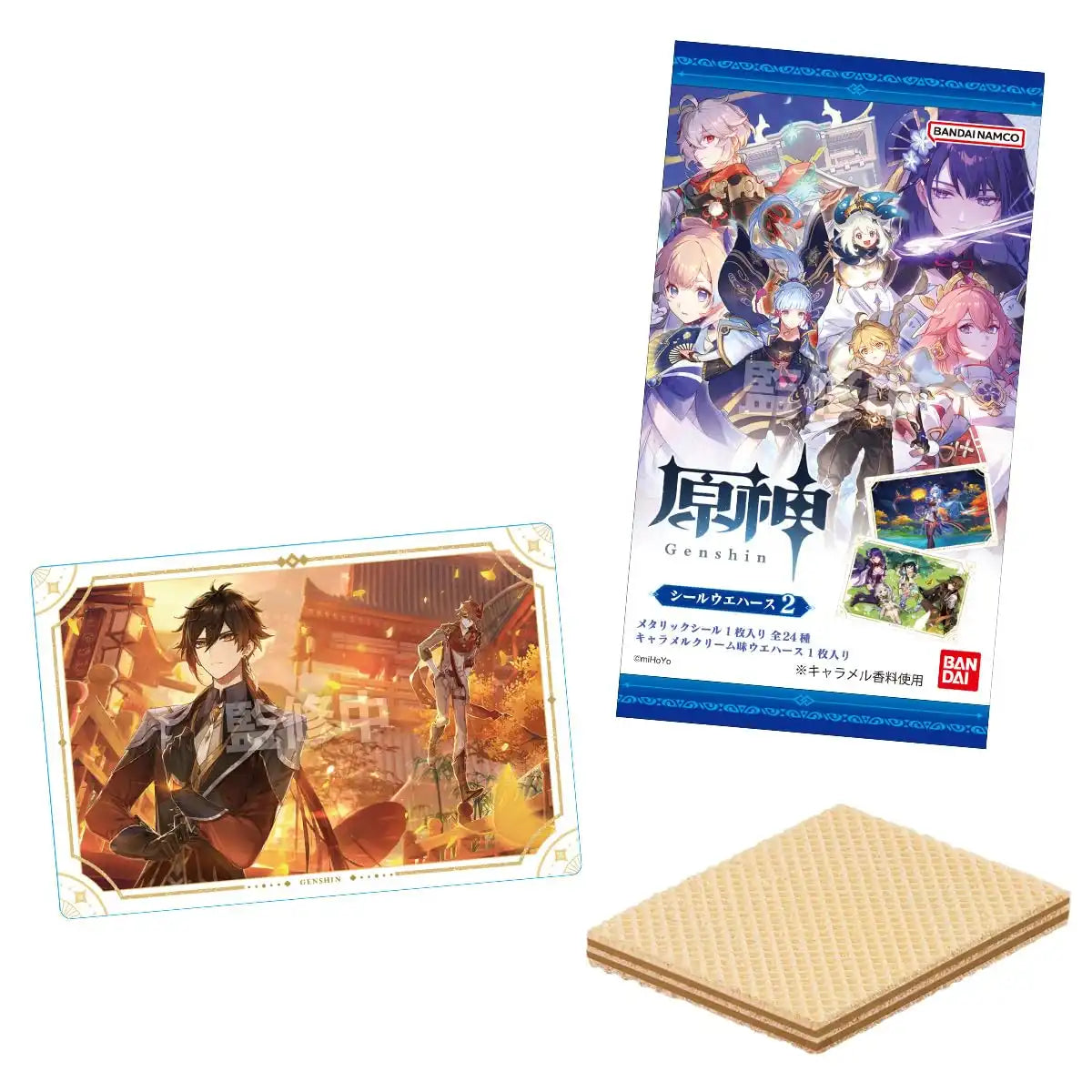 Bandai Genshin Seal Wafer Pack 2 - 20 Piece Candy Wafer Set