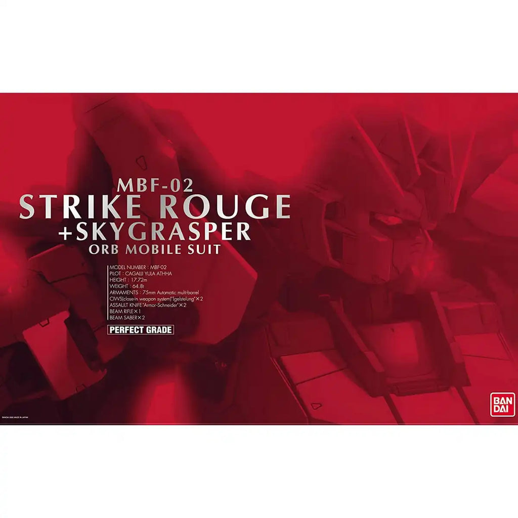 Bandai PG Mobile Suit Gundam Seed Perfect Grade Strike Rouge + Sky Grasper Model Kit Figure