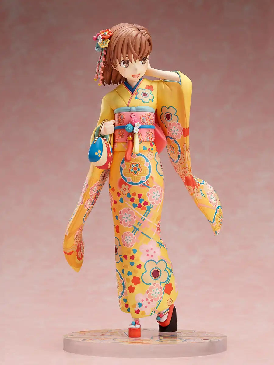Furyu To Aru Kagaku No Railgun T Misaka Mikoto Furisode 1/7 Scale Pvc Pre-Painted Complete Figure Amu-Fnx259