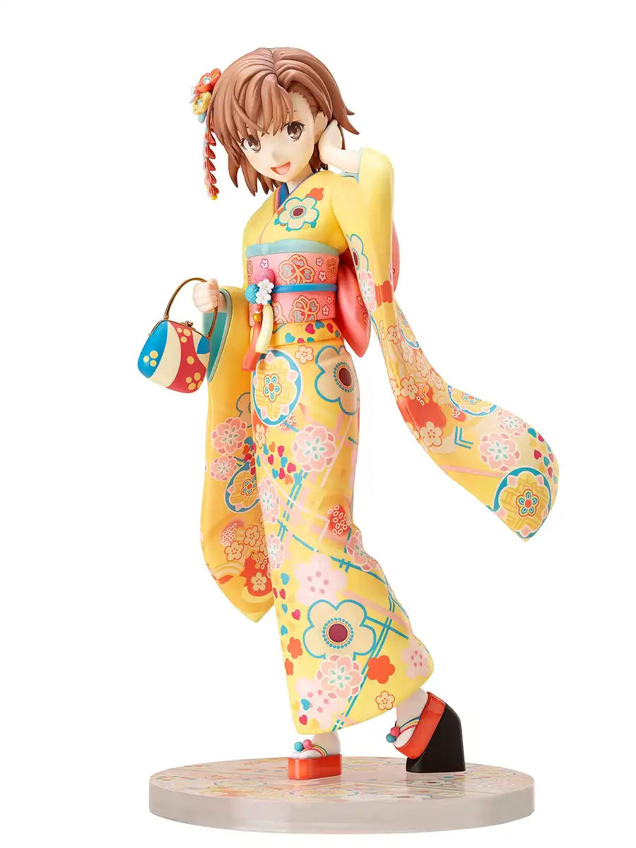 Furyu To Aru Kagaku No Railgun T Misaka Mikoto Furisode 1/7 Scale Pvc Pre-Painted Complete Figure Amu-Fnx259