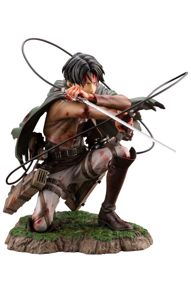 KOTOBUKIYA - Artfx J Levi Ackerman Fortitude Ver. 1/7 Figure - Attack On Titan