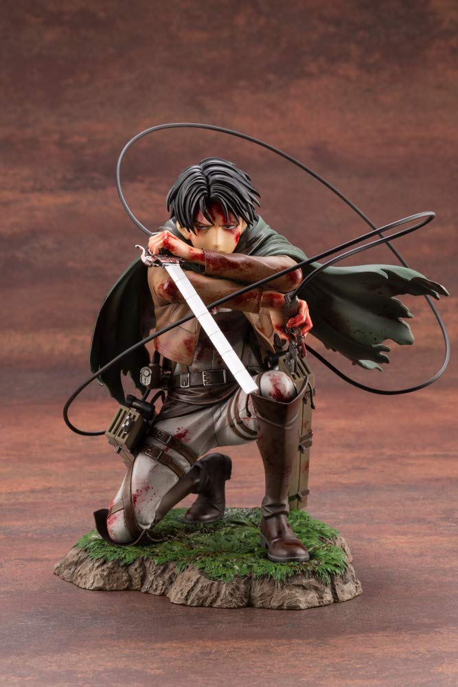 KOTOBUKIYA - Artfx J Levi Ackerman Fortitude Ver. 1/7 Figure - Attack On Titan
