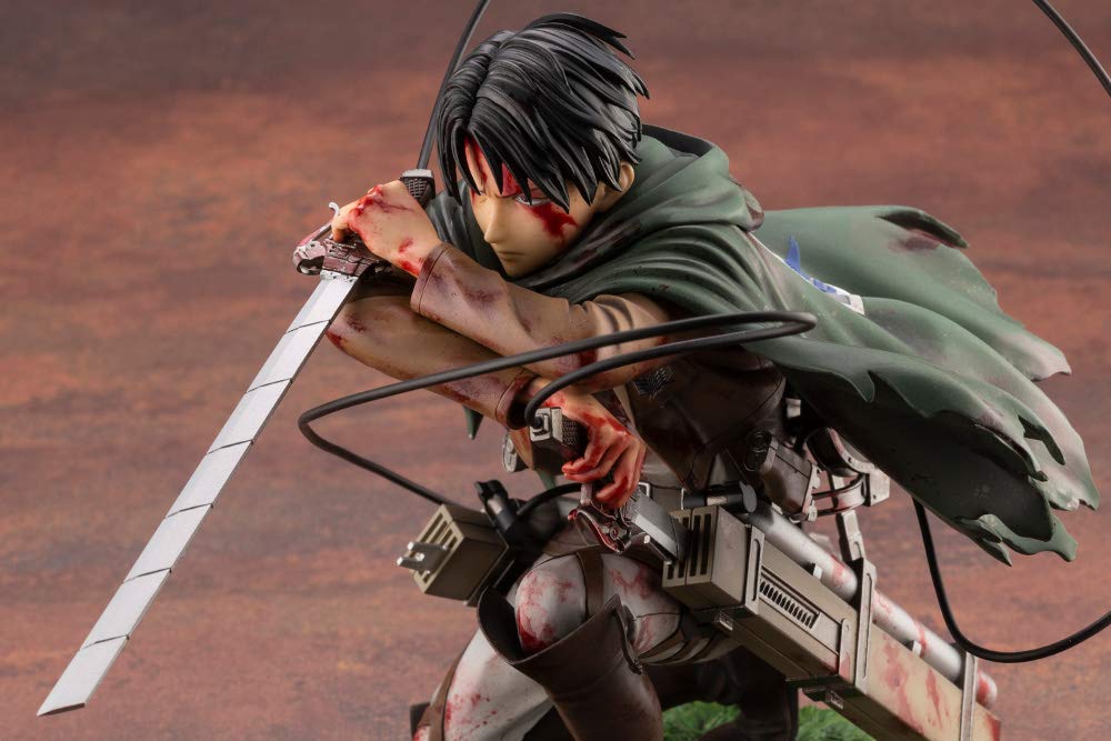 KOTOBUKIYA - Artfx J Levi Ackerman Fortitude Ver. 1/7 Figure - Attack On Titan