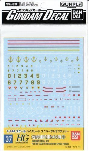 Bandai Gundam Decal No.037 For Hguc 1/144 E.f.s.f. Ms 2