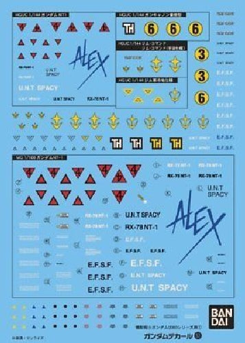 Bandai Gundam Decal No.053 For Hguc 1/144 Gundam 0080 Series 1