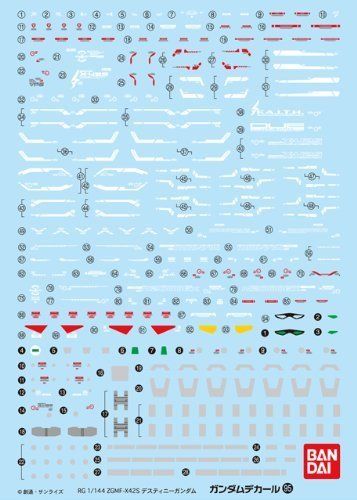 Bandai Gundam Decal No.095 For Rg 1/144 Zgmf-x42s Destiny Gundam Gundam