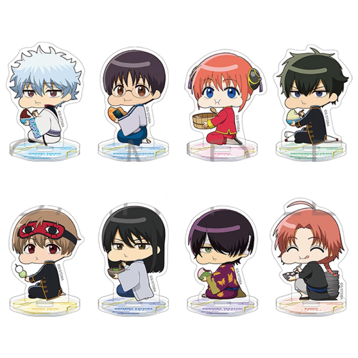 Movic Gintama Kapurikko Stuffing Cheeks Acrylic Stand Complete Set Japan