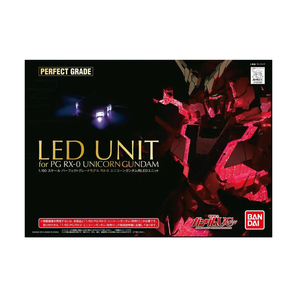 Bandai PG Mobile Suit Gundam Uc Perfect Grade Led Unit Unicorn Model Kit Figure
