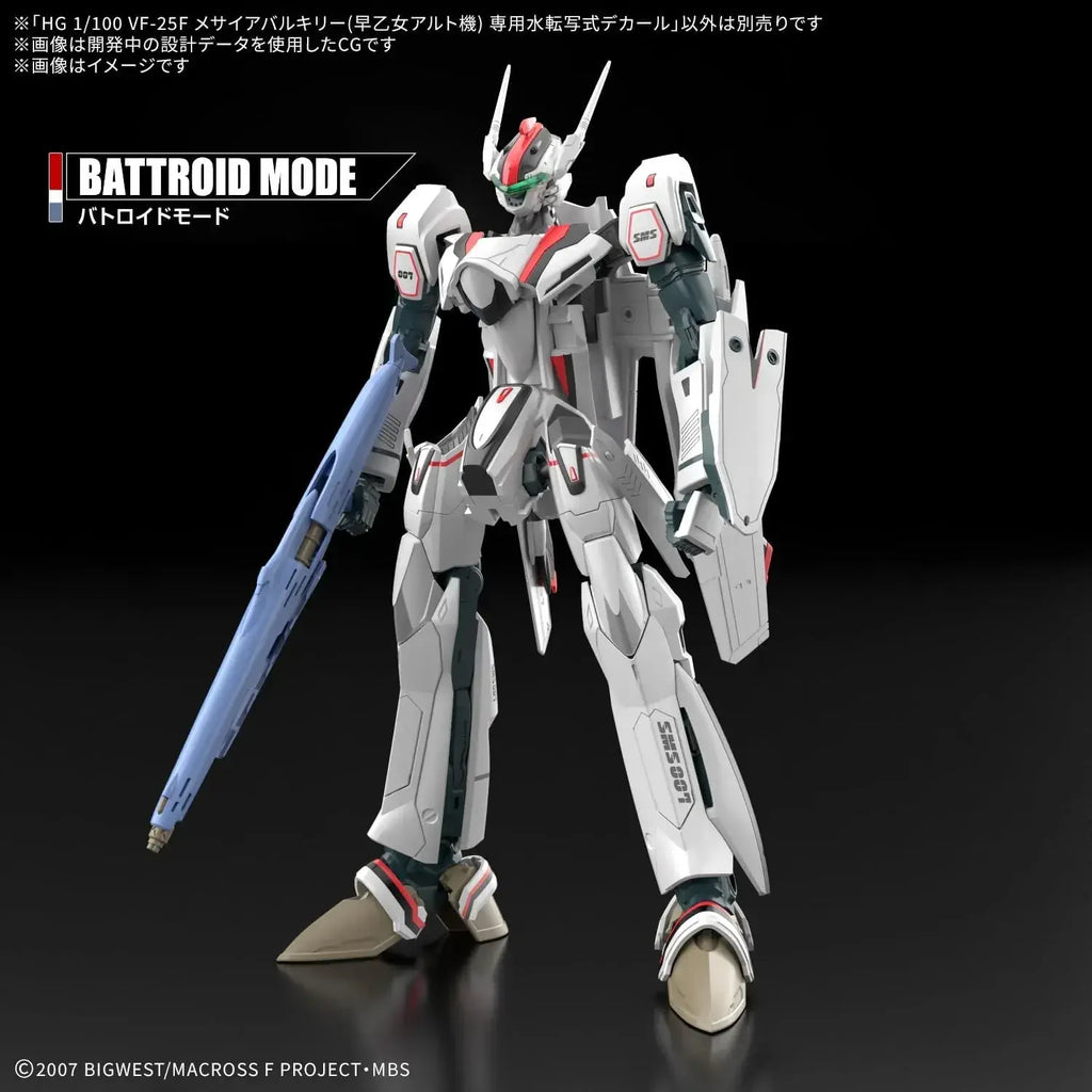 Bandai Spirits 1/100 HG VF-25F Messiah Valkyrie Alto  Water Transfer Decal