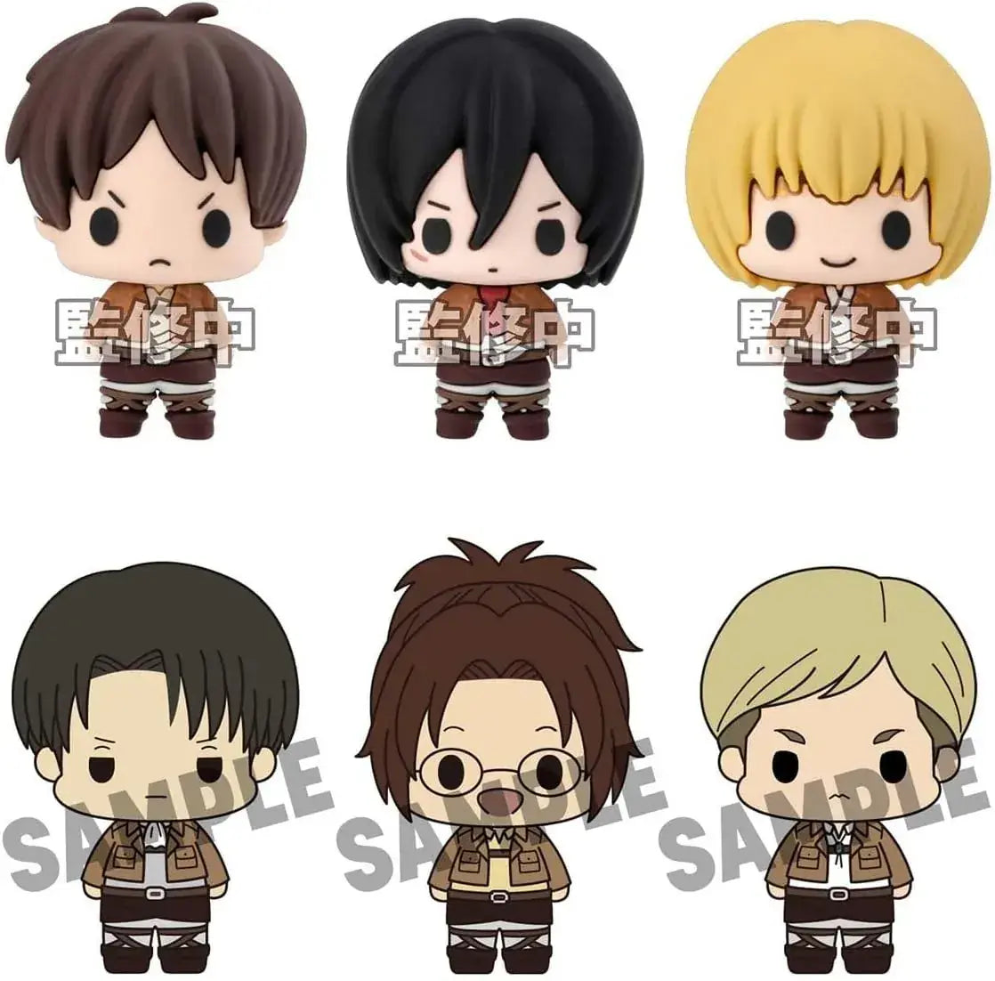 MegaHouse Chokorin Attack on Titan 6 Figures with Display Bases