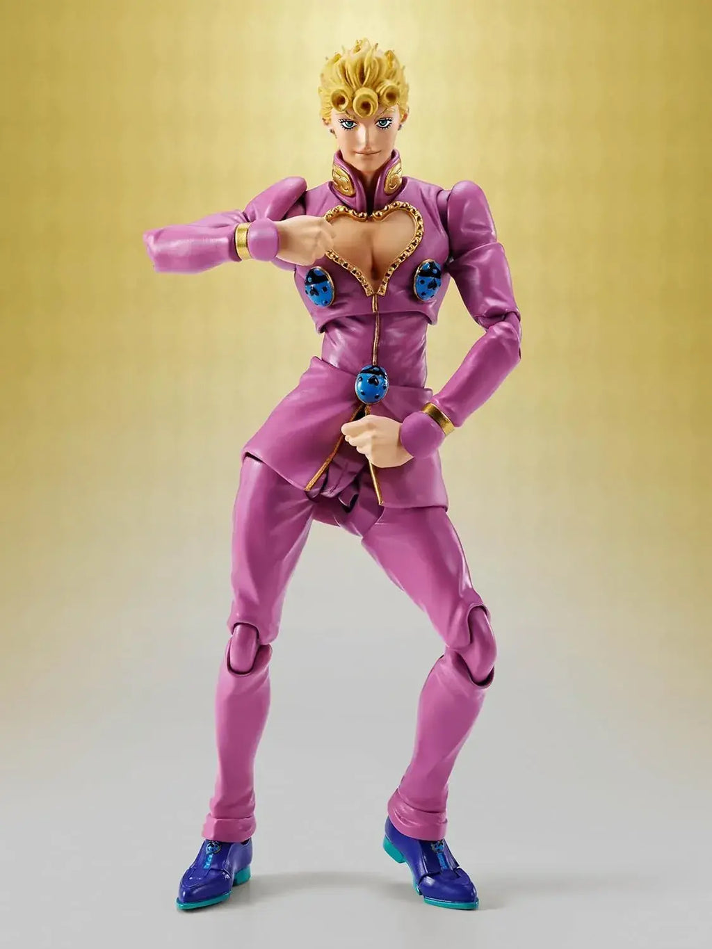 Tamashii Nations Jojo Giorno Giovanna 6.1in PVC Figure for Display