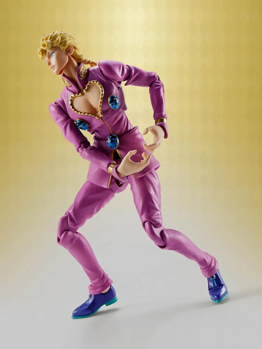 Tamashii Nations Jojo Giorno Giovanna 6.1in PVC Figure for Display
